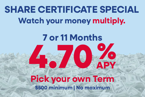 4.70% APY Share Certificate